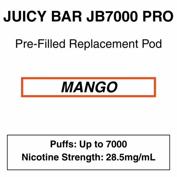 Juicy Bar - Closed Pod Vape - Replacement Pod - 28.5mg/ml Nicotine - 7000 Puffs - Image 14