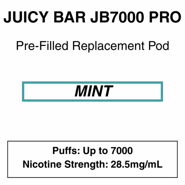 Juicy Bar - Closed Pod Vape - Replacement Pod - 28.5mg/ml Nicotine - 7000 Puffs - Image 13