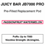 Juicy Bar - Closed Pod Vape - Replacement Pod - 28.5mg/ml Nicotine - 7000 Puffs - Image 12