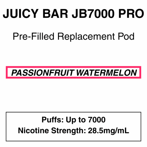 Juicy Bar - Closed Pod Vape - Replacement Pod - 28.5mg/ml Nicotine - 7000 Puffs - Image 12
