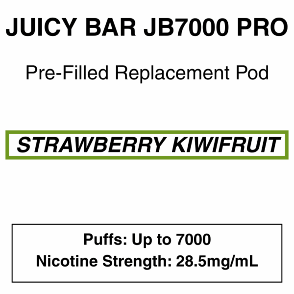 Juicy Bar - Closed Pod Vape - Replacement Pod - 28.5mg/ml Nicotine - 7000 Puffs - Image 8