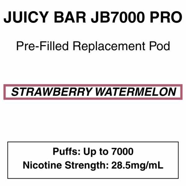 Juicy Bar - Closed Pod Vape - Replacement Pod - 28.5mg/ml Nicotine - 7000 Puffs - Image 6