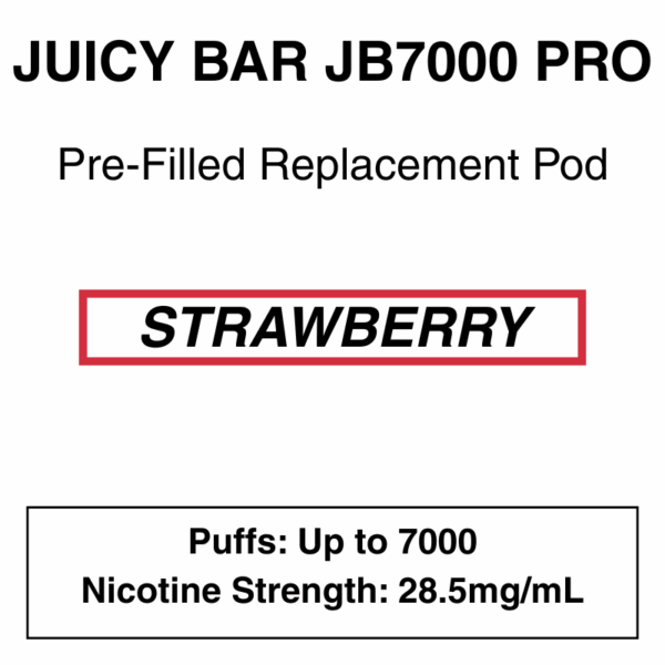 Juicy Bar - Closed Pod Vape - Replacement Pod - 28.5mg/ml Nicotine - 7000 Puffs - Image 5