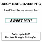 Juicy Bar - Closed Pod Vape - Replacement Pod - 28.5mg/ml Nicotine - 7000 Puffs - Image 4