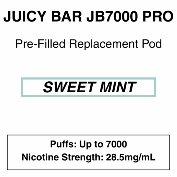 Juicy Bar - Closed Pod Vape - Replacement Pod - 28.5mg/ml Nicotine - 7000 Puffs - Image 4