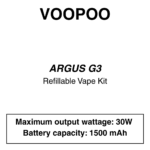 Voopoo - Argus G3 - Pod Starter Kit