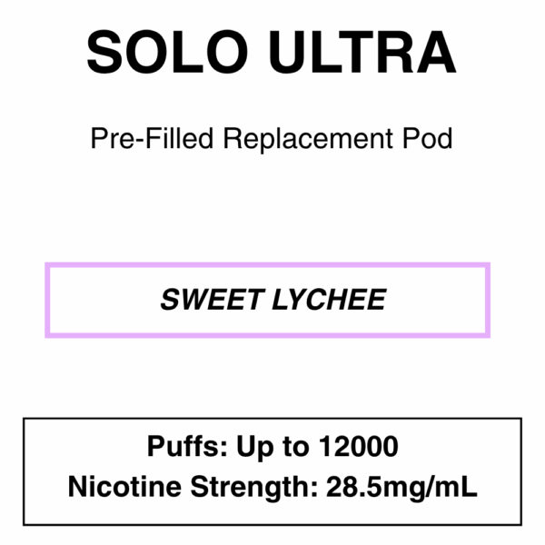 Solo Ultra - Replacement Pod - 28.5mg/ml Nicotine - 12000 Puffs - Image 6