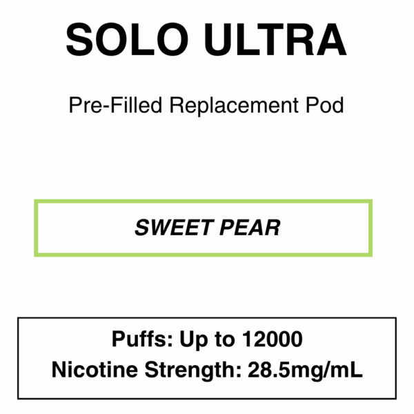 Solo Ultra - Replacement Pod - 28.5mg/ml Nicotine - 12000 Puffs - Image 5