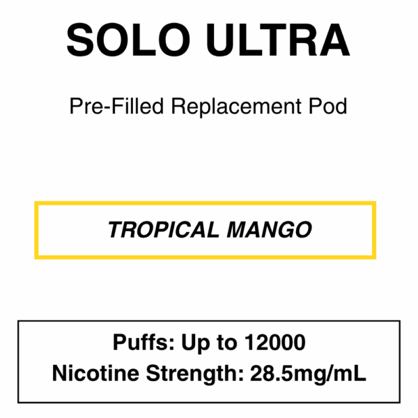 Solo Ultra - Replacement Pod - 28.5mg/ml Nicotine - 12000 Puffs - Image 4