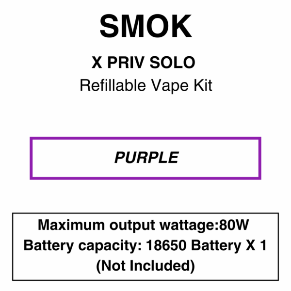 SMOK - X Priv Solo - Pod Mod Kit - 80W - Batteries Not Included - Image 2