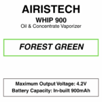 Airistech - Whip 900 - Concentrate Vaporiser - 900mAh - Dual Charging Port - Image 2