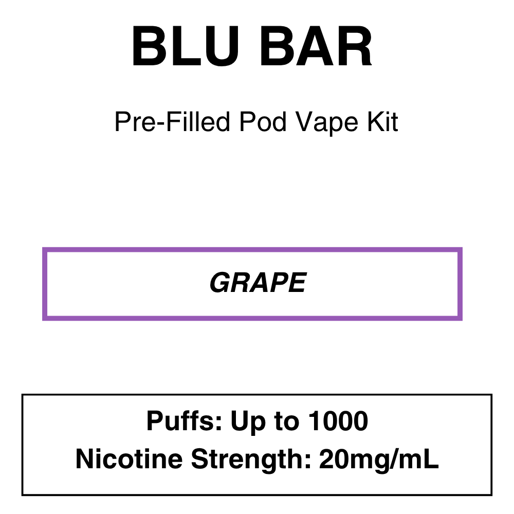Blu Bar_Kit_20mg_Grape Blu Bar - Pod Vape Kit - Image 4