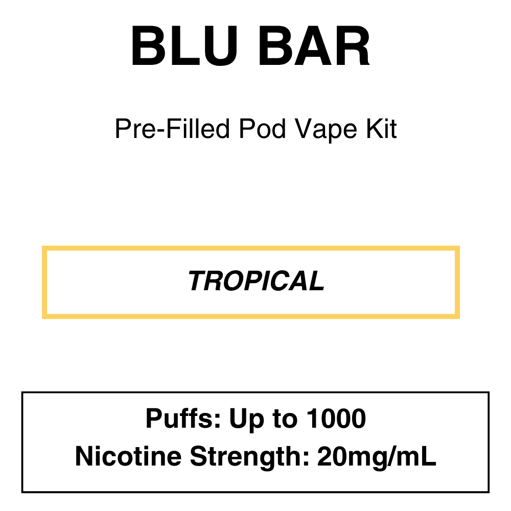 Blu Bar_Kit_20mg_Tropical Blu Bar - Pod Vape Kit - Image 6