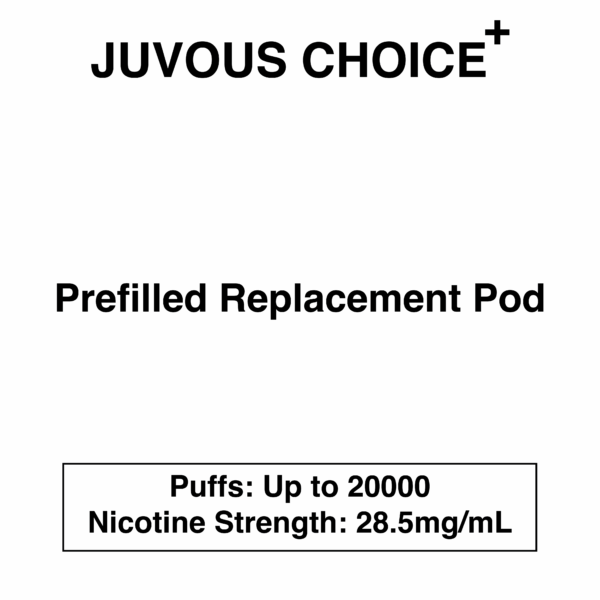 Juvous - Choice Plus - Prefilled Replacement Pod - 20000 Puffs - 28.5mg/mL - Image 1
