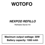 Wotofo - Nexpod Refillo -Refillable Vape Starter Kit