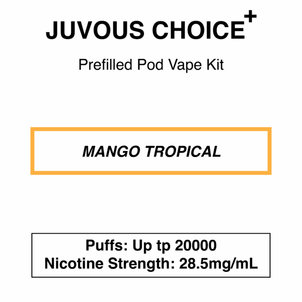 Juvous - Choice Plus - Prefilled Pod Vape Kit - 20000 Puffs - 28.5mg/mL Nicotine - Image 6