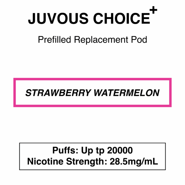 Juvous - Choice Plus - Prefilled Replacement Pod - 20000 Puffs - 28.5mg/mL - Image 3