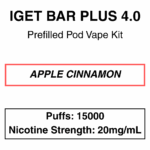IGET - Bar Plus 4.0 - Prefilled Vape Kit - 20mg/mL Nicotine - 15000 Puffs - Image 2