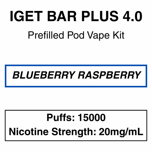 IGET - Bar Plus 4.0 - Prefilled Vape Kit - 20mg/mL Nicotine - 15000 Puffs - Image 5