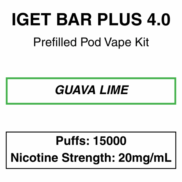 IGET - Bar Plus 4.0 - Prefilled Vape Kit - 20mg/mL Nicotine - 15000 Puffs - Image 9