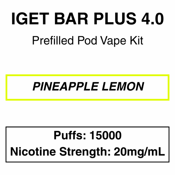 IGET - Bar Plus 4.0 - Prefilled Vape Kit - 20mg/mL Nicotine - 15000 Puffs - Image 10