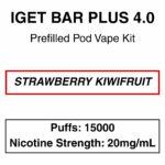 IGET - Bar Plus 4.0 - Prefilled Vape Kit - 20mg/mL Nicotine - 15000 Puffs - Image 13