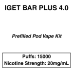 IGET - Bar Plus 4.0 - Prefilled Vape Kit - 20mg/mL Nicotine - 15000 Puffs