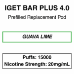 IGET - Bar Plus 4.0 - Prefilled Replacement Pod - 20mg/mL Nicotine - 15000 Puffs - Image 10