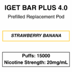 IGET - Bar Plus 4.0 - Prefilled Replacement Pod - 20mg/mL Nicotine - 15000 Puffs - Image 15