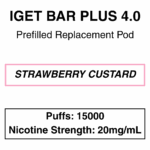 IGET - Bar Plus 4.0 - Prefilled Replacement Pod - 20mg/mL Nicotine - 15000 Puffs - Image 13