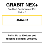 Grabit - Nex+ - Prefilled Replacement Pod - 20mg/mL Nicotine - Image 18