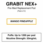 Grabit - Nex+ - Prefilled Replacement Pod - 20mg/mL Nicotine - Image 4