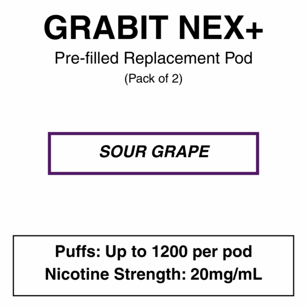 Grabit - Nex+ - Prefilled Replacement Pod - 20mg/mL Nicotine - Image 8