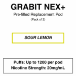 Grabit - Nex+ - Prefilled Replacement Pod - 20mg/mL Nicotine - Image 9