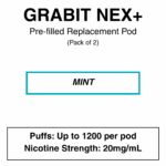 Grabit - Nex+ - Prefilled Replacement Pod - 20mg/mL Nicotine - Image 15