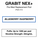 Grabit - Nex+ - Prefilled Replacement Pod - 20mg/mL Nicotine - Image 16