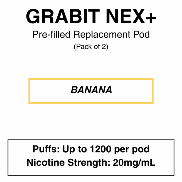 Grabit - Nex+ - Prefilled Replacement Pod - 20mg/mL Nicotine - Image 2