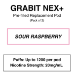 Grabit - Nex+ - Prefilled Replacement Pod - 20mg/mL Nicotine - Image 19