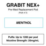 Grabit - Nex+ - Prefilled Replacement Pod - 20mg/mL Nicotine - Image 20