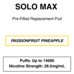 Solo Max - Replacement Pod - 28.5mg/ml Nicotine - 16000 Puffs - Image 8