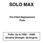 Solo Max - Replacement Pod - 28.5mg/ml Nicotine - 16000 Puffs