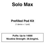 Solo Max - Closed Pod Vape Kit - 28.5mg/ml Nicotine - 7000 Puffs