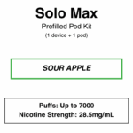 Solo Max - Closed Pod Vape Kit - 28.5mg/ml Nicotine - 7000 Puffs - Image 9