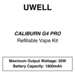 UWELL - Caliburn G4 Pro - Refiilable Starter Kit