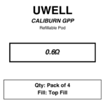 Uwell - Caliburn GPP Refillable Cartridge (Compatible with Caliburn G3 and G4 Series) - Image 4