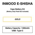 Inmood E-Shisha - Vape Battery Kit - 1400mAh (Battery only pods not included) - Image 3
