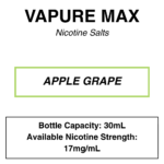 Vapure Max - Nicotine Salts - 30mL - Image 6