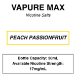 Vapure Max - Nicotine Salts - 30mL - Image 5