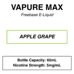 Vapure Max - Freebase E-Liquid - 60mL - Image 2