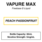 Vapure Max - Freebase E-Liquid - 60mL - Image 4